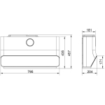 Robam 老板 76H1S 80厘米 1380m³/h 側風系列 掛牆式抽油煙機